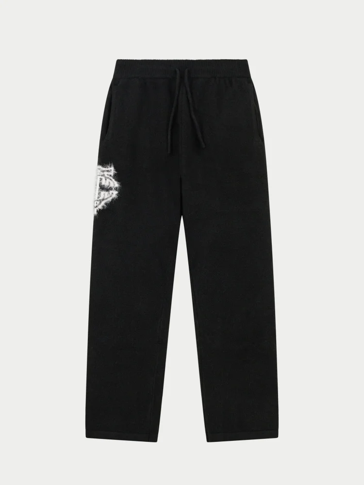 Oversized Men's Black Knit Sweatpants THECOUTURECLUB Fuzzy Distressed Detail Casual Streetwear
Oversized Men's Black Knit Sweatpants THECOUTURECLUB Fuzzy Distressed Detail Casual Streetwear