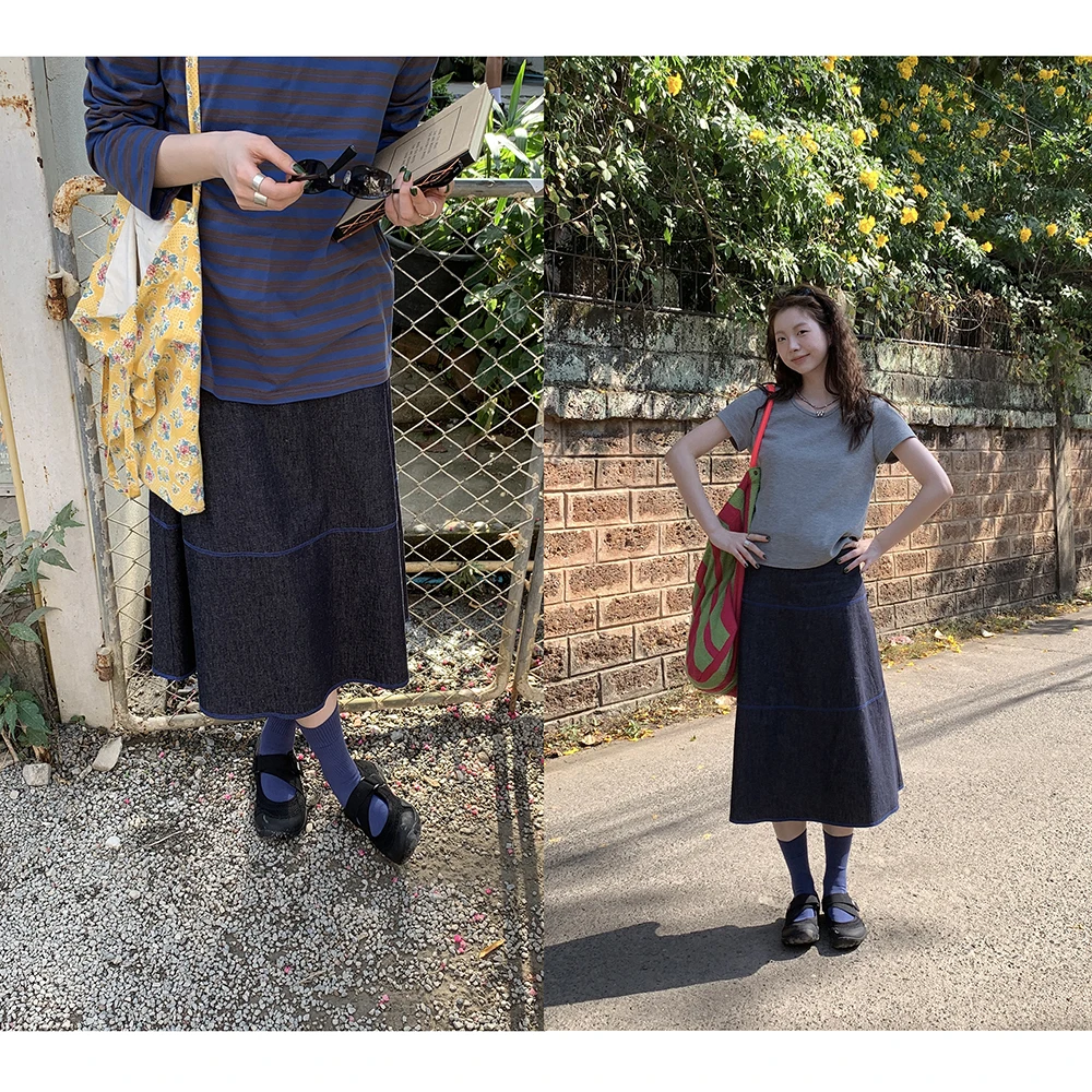 Юбка HelloooEat из льняной ткани с контрастными вставками, джинсового синего цвета, А-силуэта, в стиле ретро, стройнящая, универсальный дизайн, женская, весенняя, на молнии
Юбка HelloooEat из льняной ткани с контрастными вставками, джинсового синего цвета, А-силуэта, в стиле ретро, стройнящая, универсальный дизайн, женская, весенняя, на молнии