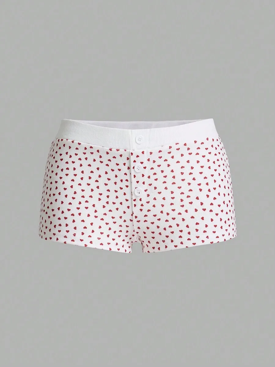 Casual Heart Print Low Waist Tight Micro Shorts
Casual Heart Print Low Waist Tight Micro Shorts