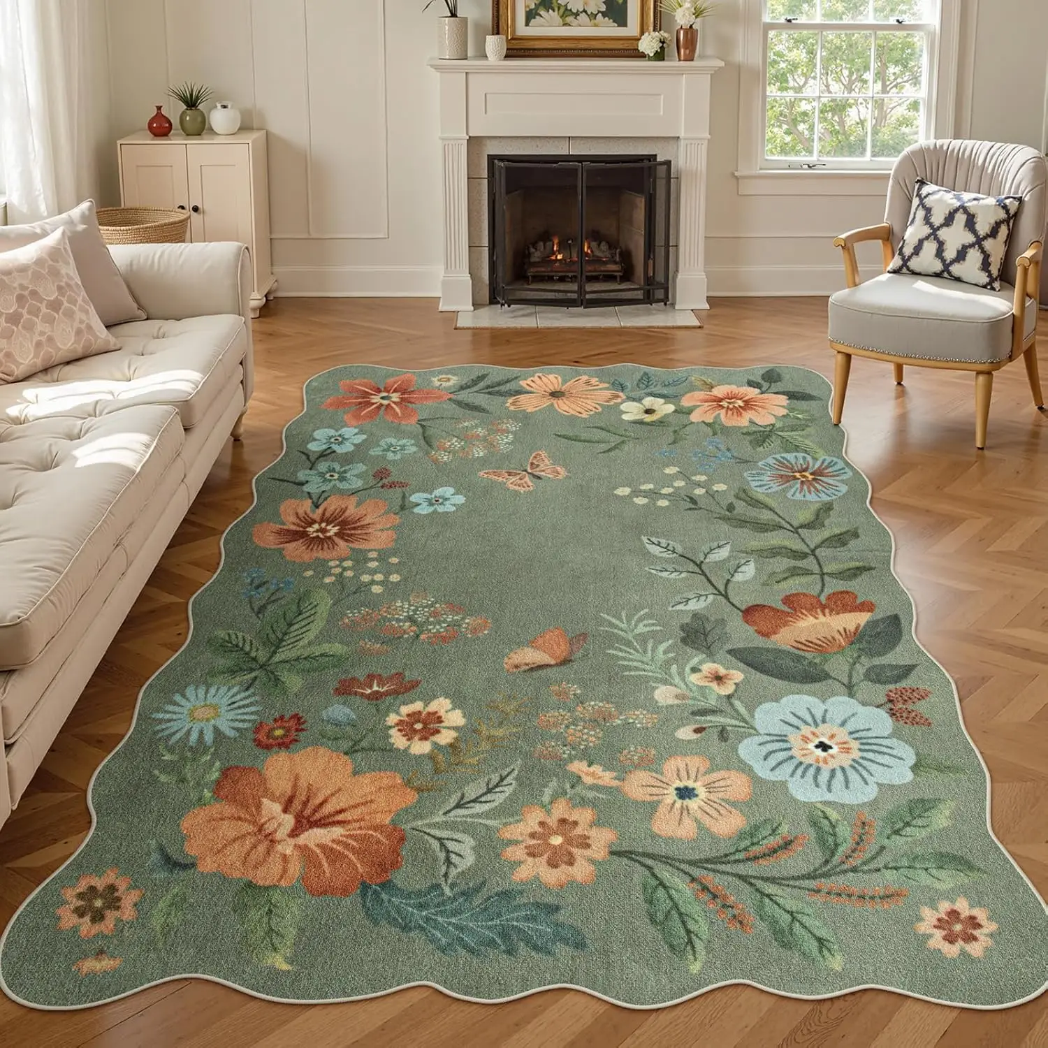 Floral 5x7ft Ultra-Thin Soft Non-Slip Washable Rug for Living Room Bedroom Office
Floral 5x7ft Ultra-Thin Soft Non-Slip Washable Rug for Living Room Bedroom Office