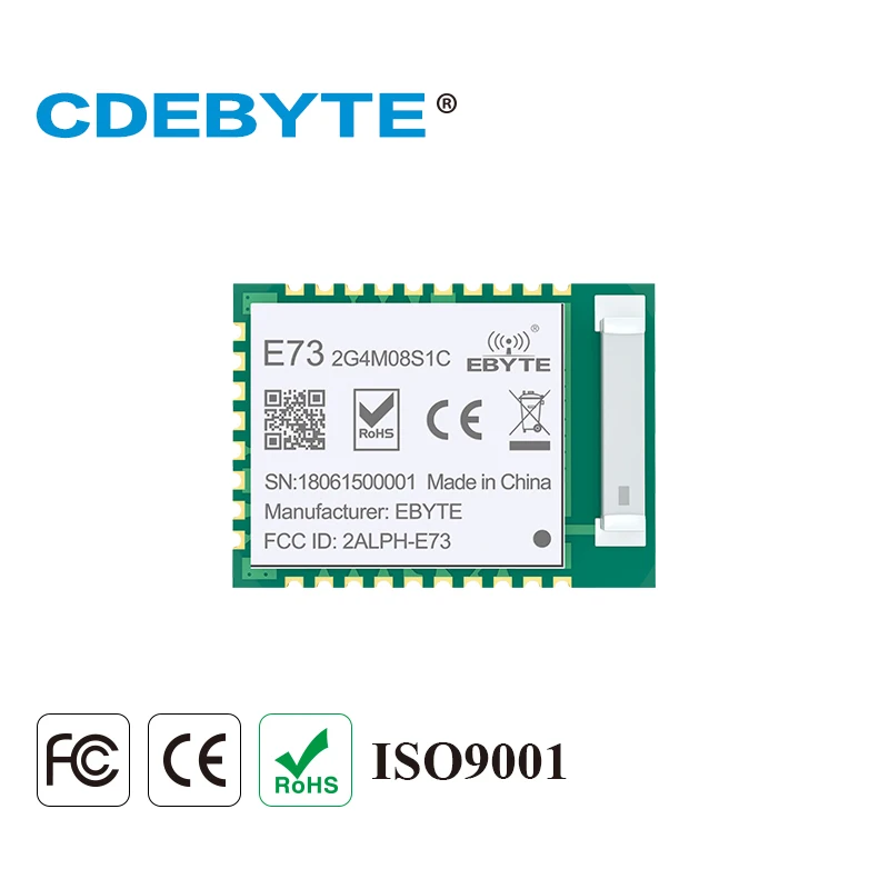 NRF52840 E73-2G4M08S1C BLE5 RF модуль Bluetooth4.2 передатчик CDEBYTE беспроводной трансивер 8 дБм 120 м 2,4 ГГц керамическая антенна IoT
NRF52840 E73-2G4M08S1C BLE5 RF модуль Bluetooth4.2 передатчик CDEBYTE беспроводной трансивер 8 дБм 120 м 2,4 ГГц керамическая антенна IoT