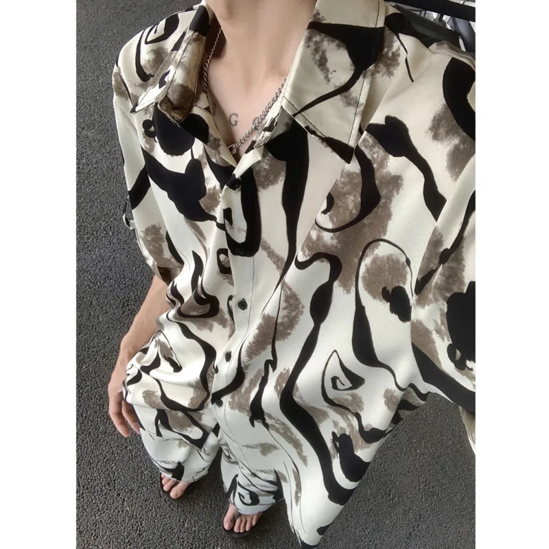 Summer Set Men Fashion Retro Print Set Men Korean Loose Flower Shirt Shorts Two-piece Set Mens Hawaiian Sets Large Size 5XL
Summer Set Men Fashion Retro Print Set Men Korean Loose Flower Shirt Shorts Two-piece Set Mens Hawaiian Sets Large Size 5XL