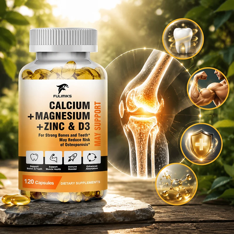 FULIMIKS High Absorption Calcium Supplement, with Magnesium, Zinc & D3, Supports Bone Health, Muscle Function & Daily Activity
FULIMIKS High Absorption Calcium Supplement, with Magnesium, Zinc & D3, Supports Bone Health, Muscle Function & Daily Activity