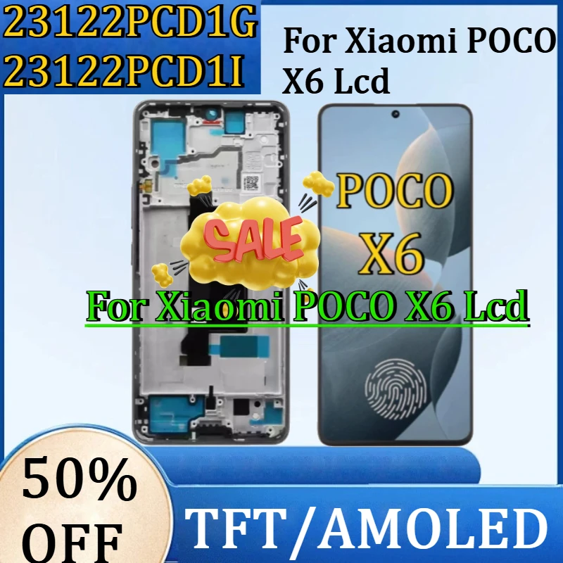 For Xiaomi POCO X6 Lcd 23122PCD1G 23122PCD1I Display Digital Touch Screen with Frame Replacement New TFT/AMOLED Display Screen
For Xiaomi POCO X6 Lcd 23122PCD1G 23122PCD1I Display Digital Touch Screen with Frame Replacement New TFT/AMOLED Display Screen