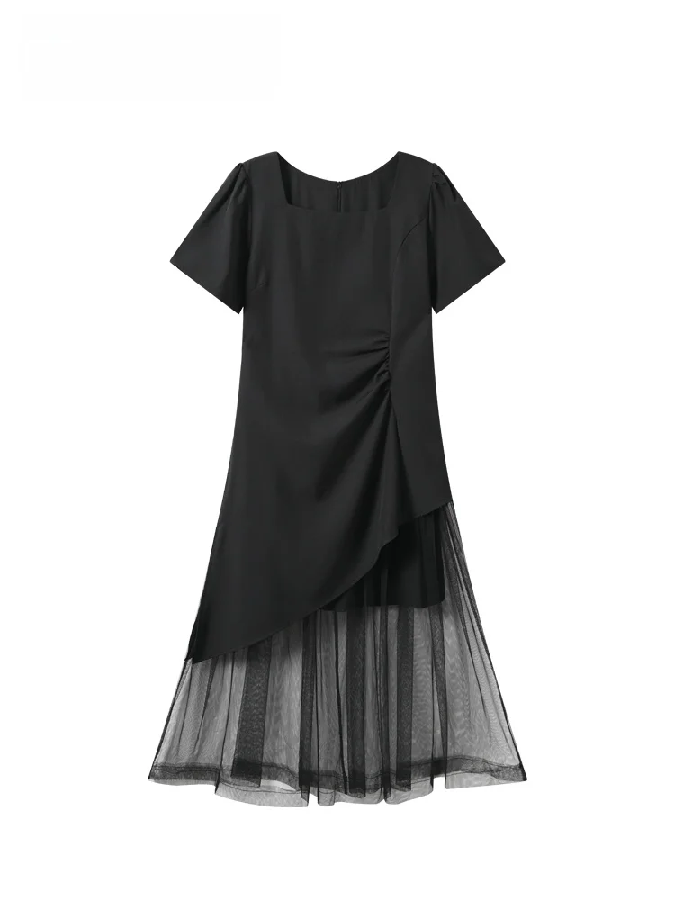 Summer Hepburn Style Short Sleeve Dress Women's plus Size Patchwork Skirt City Commute A-Line Polyester Fiber Zipper Long Dress
Summer Hepburn Style Short Sleeve Dress Women's plus Size Patchwork Skirt City Commute A-Line Polyester Fiber Zipper Long Dress