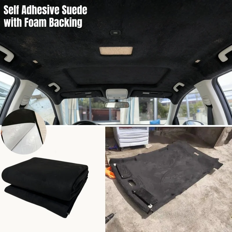 Thick Sponge Self-adhesive Suede Headliner Fabric with Foam Backing Car Roof Fabric for Repair Sagging Ceiling Replacement SUV
Thick Sponge Self-adhesive Suede Headliner Fabric with Foam Backing Car Roof Fabric for Repair Sagging Ceiling Replacement SUV