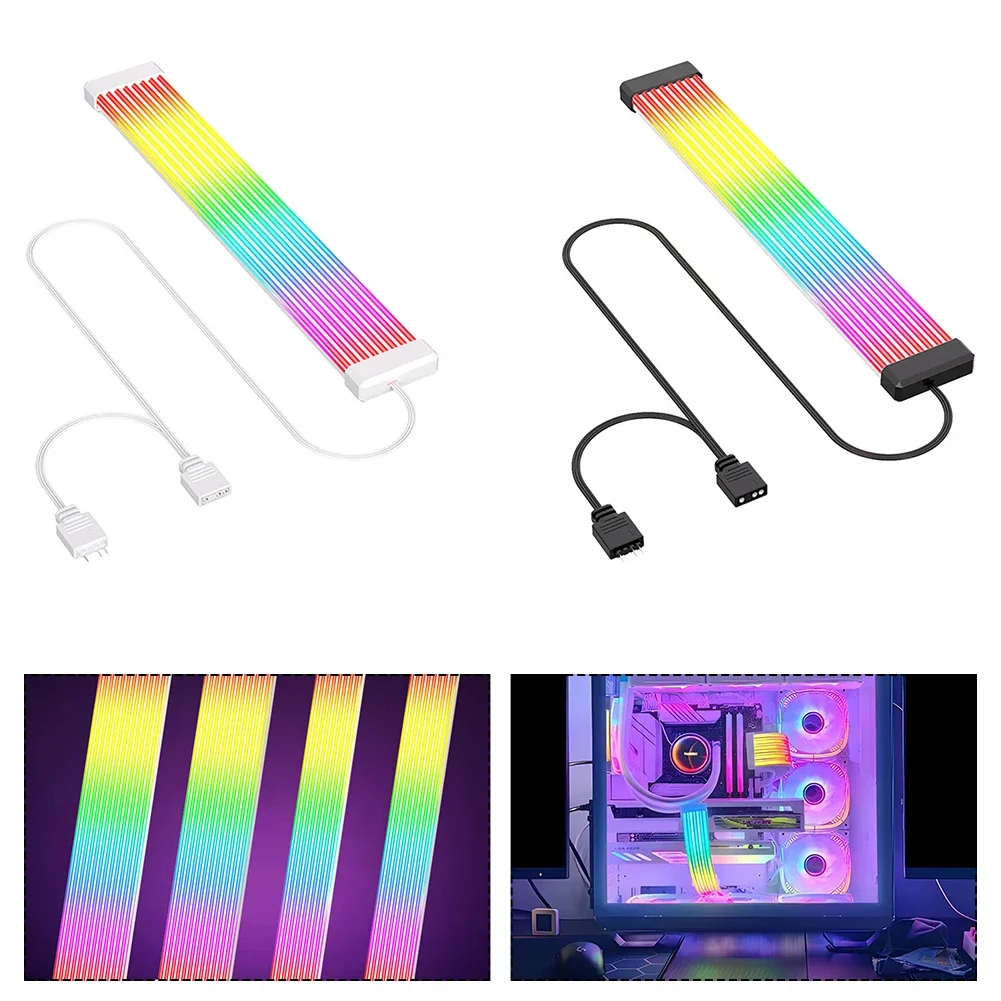 ARGB GPU Cable 8Pin/24Pin PSU RGB Cable Extensions Flexible LED Strip Light Kit ARGB Board Cover For Computer
ARGB GPU Cable 8Pin/24Pin PSU RGB Cable Extensions Flexible LED Strip Light Kit ARGB Board Cover For Computer