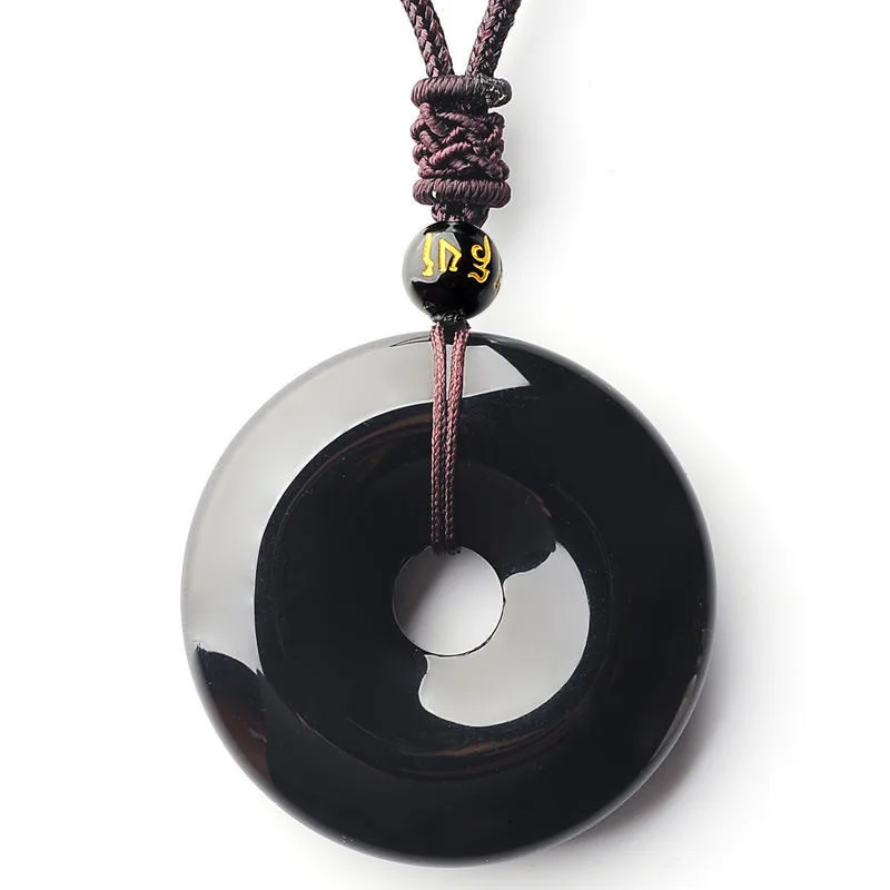 Black Obsidian Necklace Round Buckle Pendant Sweater Chain Necklace for Men Women Amulet Healing Jewelry
Black Obsidian Necklace Round Buckle Pendant Sweater Chain Necklace for Men Women Amulet Healing Jewelry