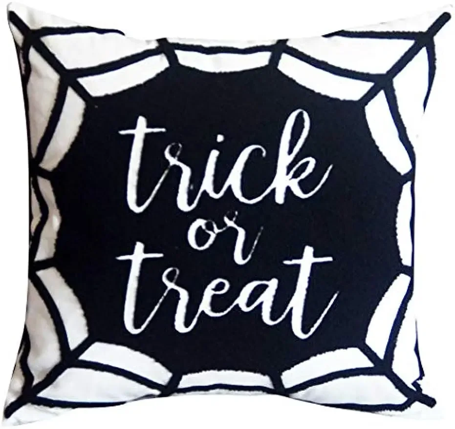 Embroidered Halloween Decor Pillow Covers,square Decorative Canvas Pillow Cover for Halloween Style Decor (trick or Treat)
Embroidered Halloween Decor Pillow Covers,square Decorative Canvas Pillow Cover for Halloween Style Decor (trick or Treat)