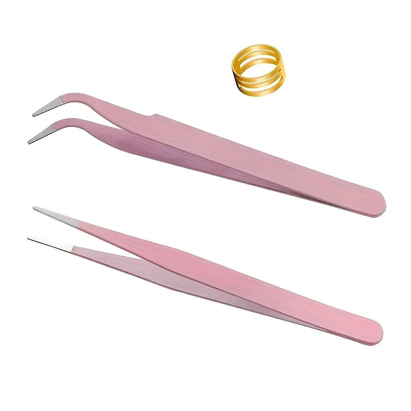 3pcs, Pink tweezers with an opening ring, a simple and practical jewelry making tool
3pcs, Pink tweezers with an opening ring, a simple and practical jewelry making tool