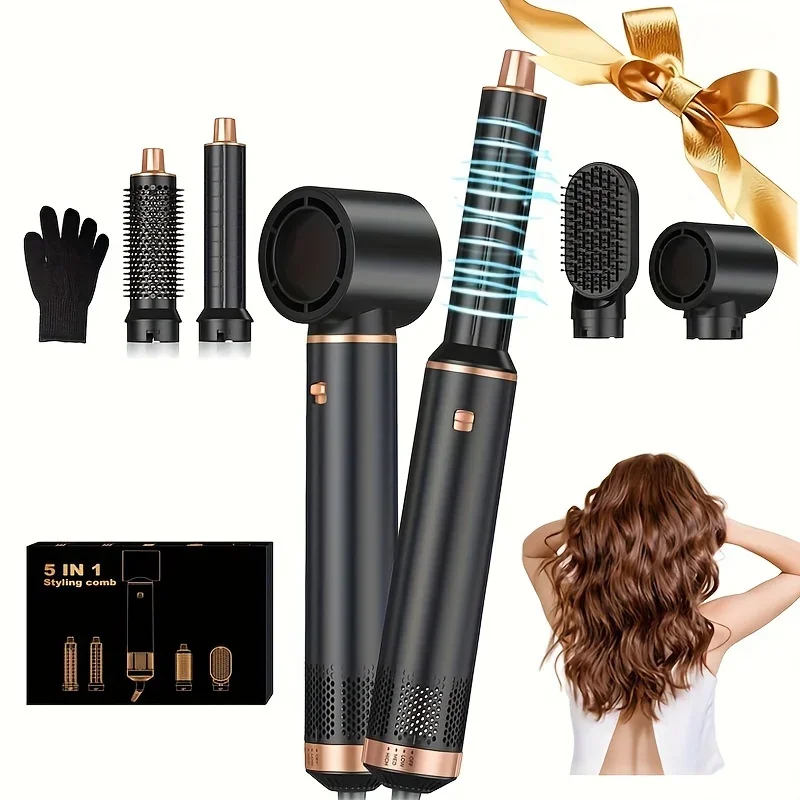 5 in 1 Blow Hair Dryer Brush Detachable Hot Air Brush Curling Brush Iron Air Curling Wrap Styler Hair Styling Tools
5 in 1 Blow Hair Dryer Brush Detachable Hot Air Brush Curling Brush Iron Air Curling Wrap Styler Hair Styling Tools
