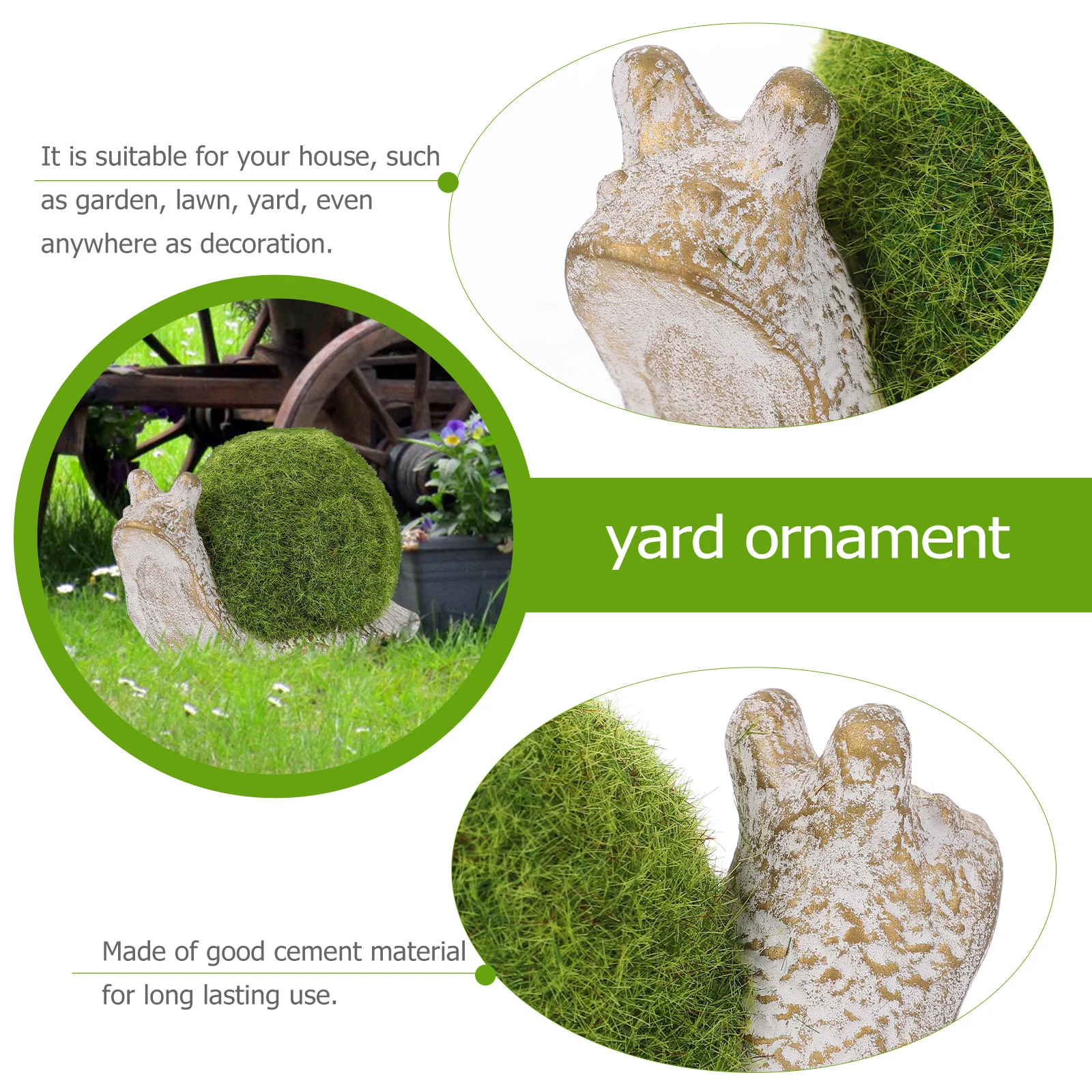 Simulated Snail Ornaments Mini Resin Garden Decoration Accessories Adornment Statue Decor Living Bedroom Outdoor Indoor Plant
Simulated Snail Ornaments Mini Resin Garden Decoration Accessories Adornment Statue Decor Living Bedroom Outdoor Indoor Plant