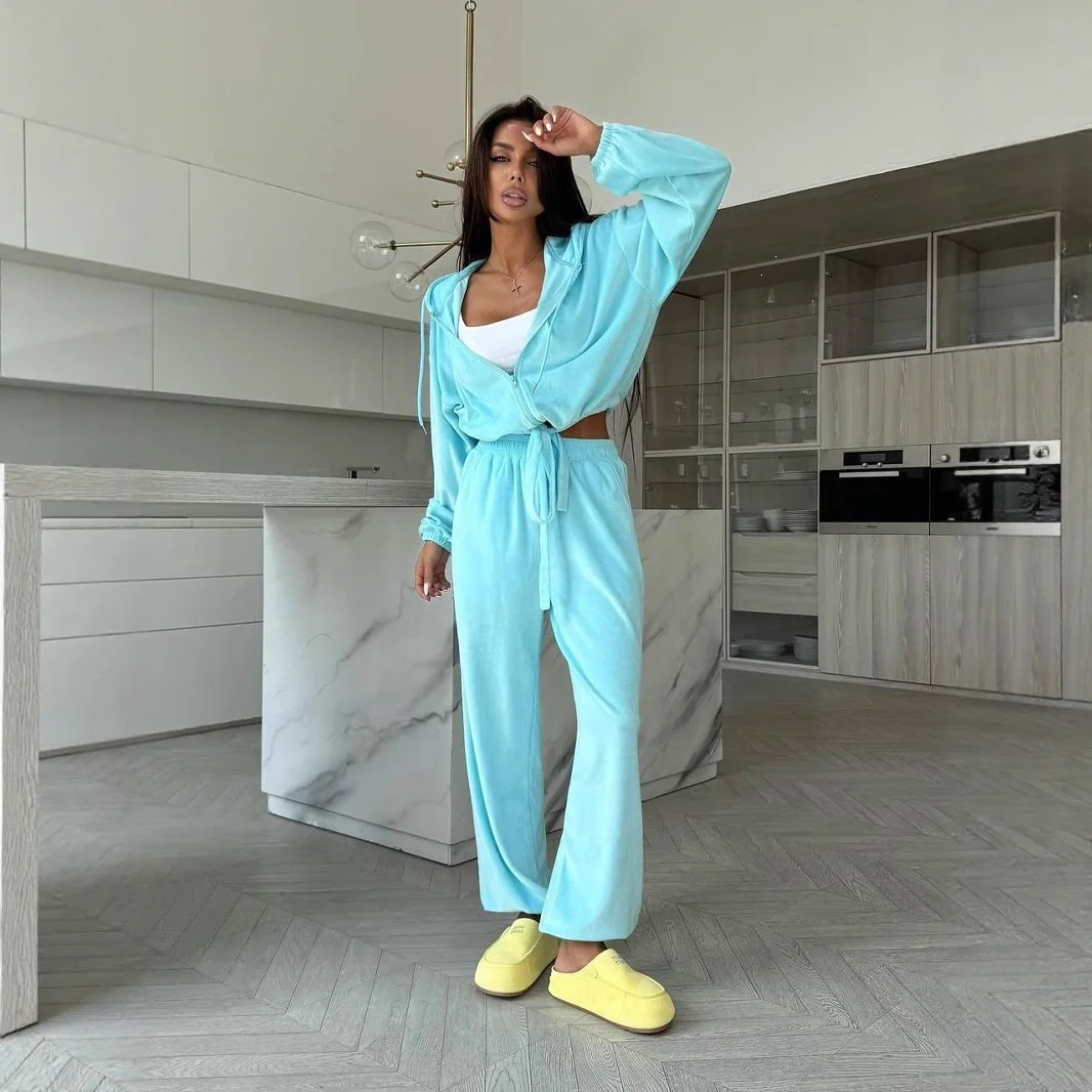 Women Zipper Hoodies Set Autumn Sweater Pants 2 Piece Set Casual Activewear Ladies Winter Solid Two-Piece Outfits Sporty Sets
Women Zipper Hoodies Set Autumn Sweater Pants 2 Piece Set Casual Activewear Ladies Winter Solid Two-Piece Outfits Sporty Sets