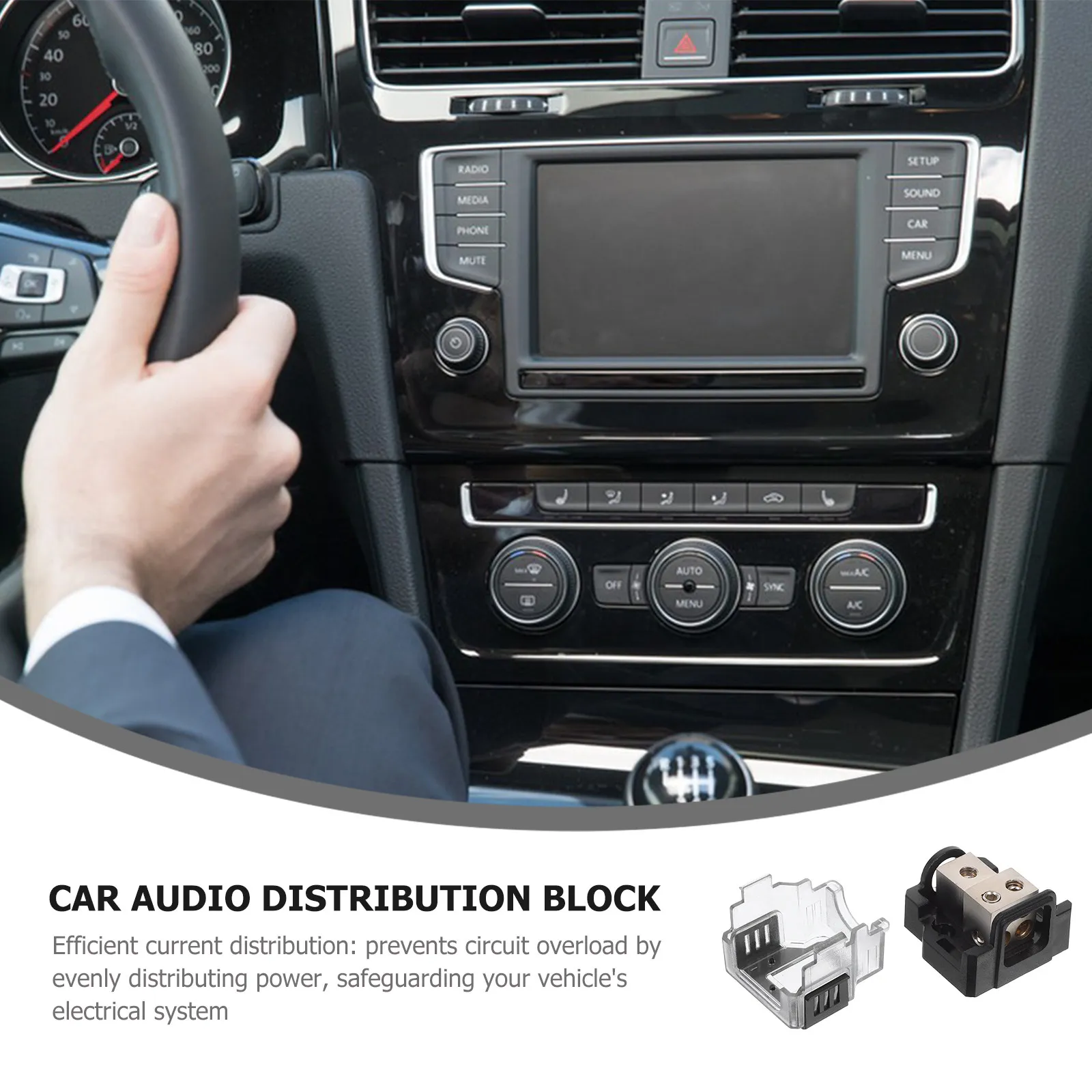 Car Audio Distribution Block 2-Way Power and Ground Distributor for Amplifier System Stable Performance Zinc Alloy Construction
Car Audio Distribution Block 2-Way Power and Ground Distributor for Amplifier System Stable Performance Zinc Alloy Construction