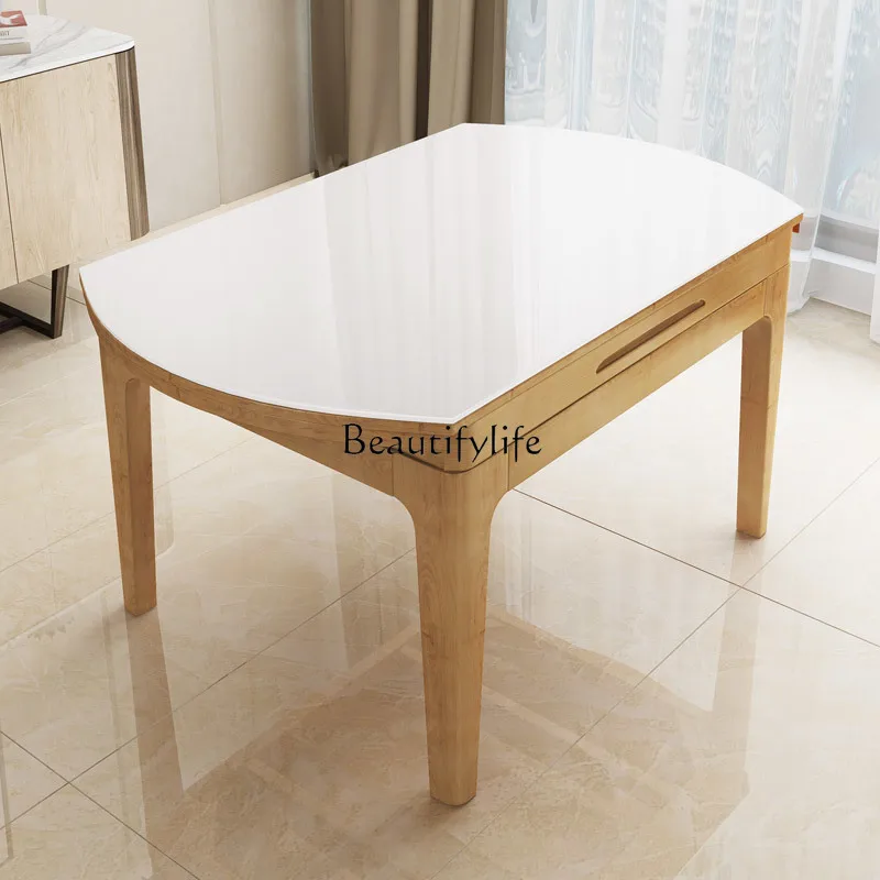 Nordic solid wood dining table modern simple multi-functional retractable folding dining table
Nordic solid wood dining table modern simple multi-functional retractable folding dining table