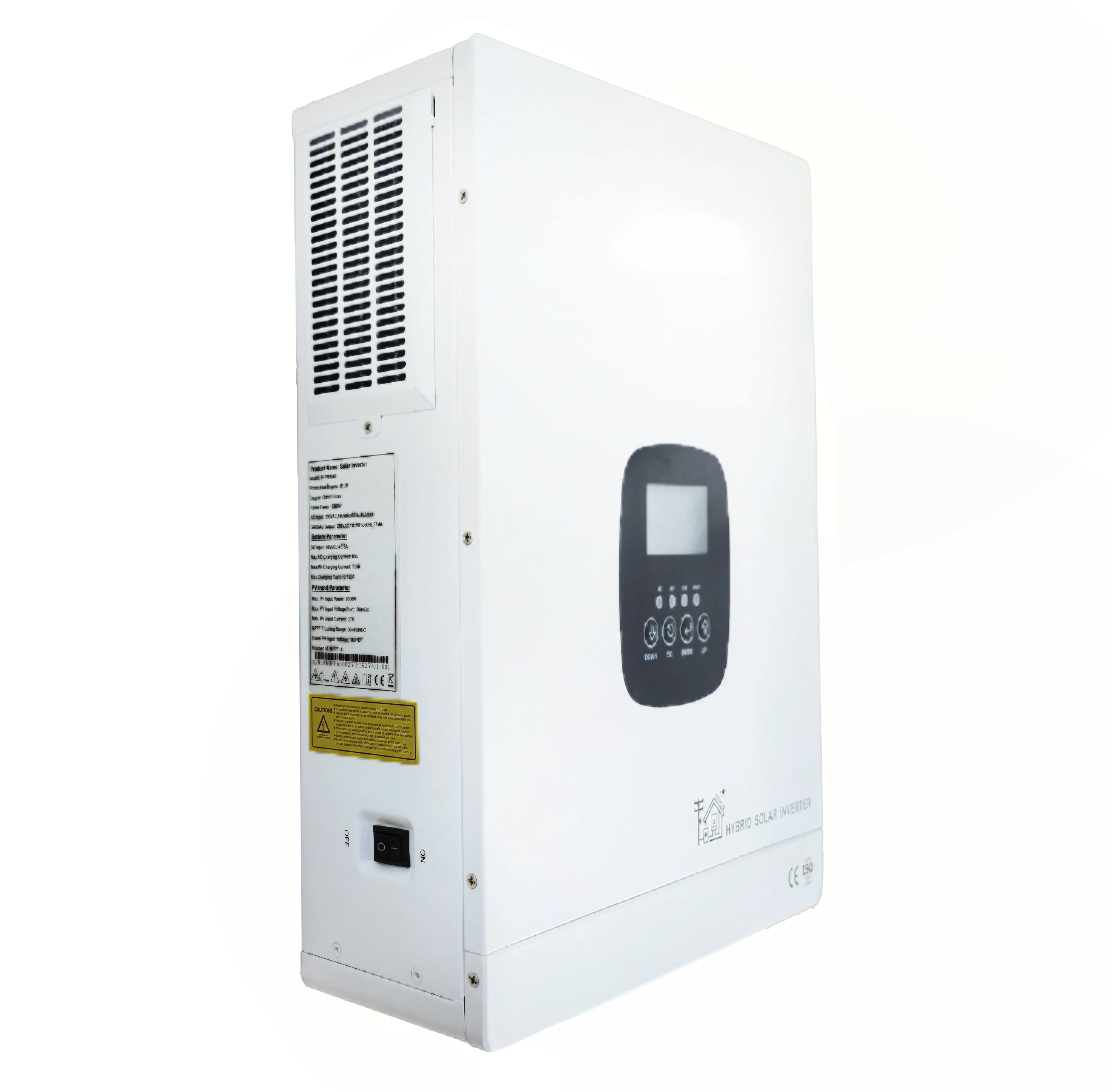 6.3KW Single Phase Hybrid Solar Inverter MPPT Pure Sine Wave-Parallelable for Commercial Use Monocrystalline Silicon Panels
6.3KW Single Phase Hybrid Solar Inverter MPPT Pure Sine Wave-Parallelable for Commercial Use Monocrystalline Silicon Panels