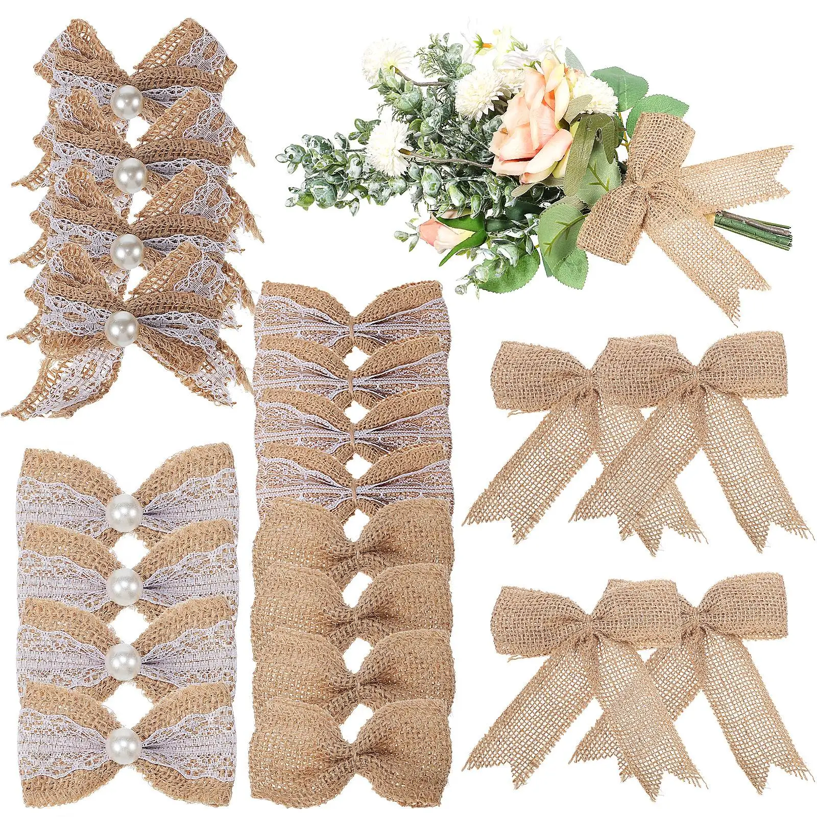 20 Pcs DIY Natural Burlap Bow 20pcs Jute and Lace Bows Christmas Tree Ornament Metal
20 Pcs DIY Natural Burlap Bow 20pcs Jute and Lace Bows Christmas Tree Ornament Metal