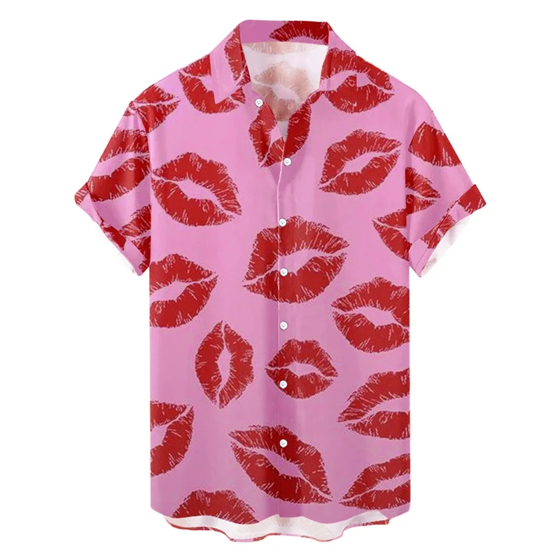 Summer Sexy Lips 3D Print Shirts Men Women Fashion Shirt Short Sleeve Casual Shirts Single-Breasted Shirt Men's Clothing
Summer Sexy Lips 3D Print Shirts Men Women Fashion Shirt Short Sleeve Casual Shirts Single-Breasted Shirt Men's Clothing