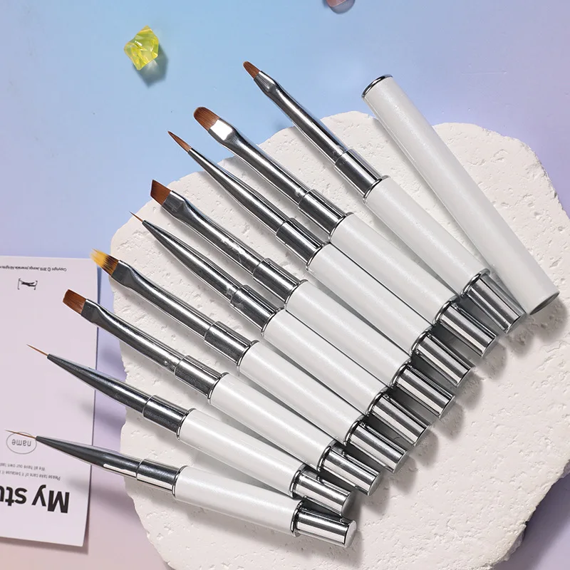 9Pcs White Metal Nail Art Brush Set Soft Bristle With Caps UV Gel Liner Builder Gradient Flower DIY Salon Manicure Tools
9Pcs White Metal Nail Art Brush Set Soft Bristle With Caps UV Gel Liner Builder Gradient Flower DIY Salon Manicure Tools