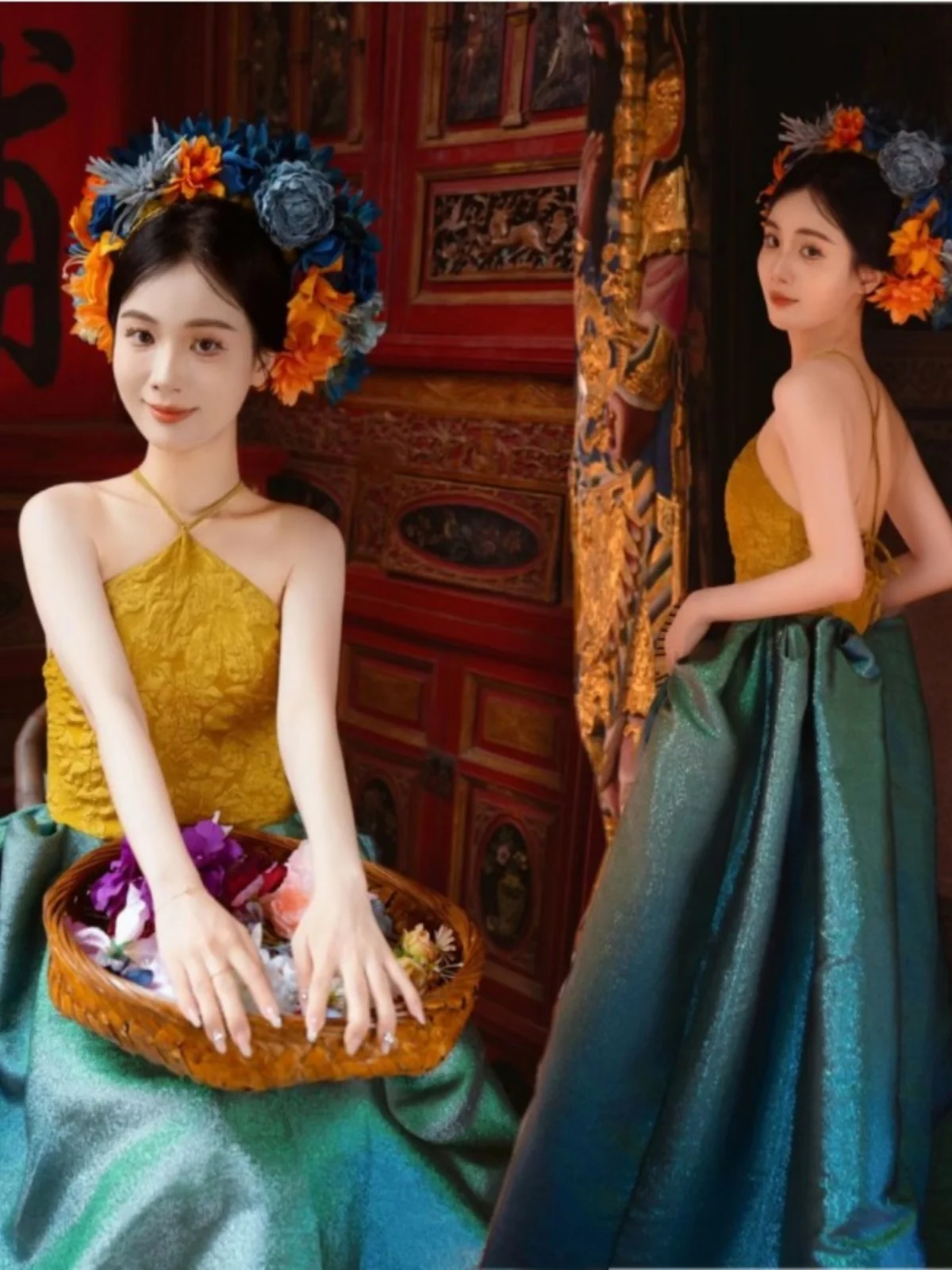 Elegant Long Chinese Style Evening Gown National Photography Travel Shooting Clothing Floral Hairpin Popular Brand Women's Fa...
Elegant Long Chinese Style Evening Gown National Photography Travel Shooting Clothing Floral Hairpin Popular Brand Women's Fa...