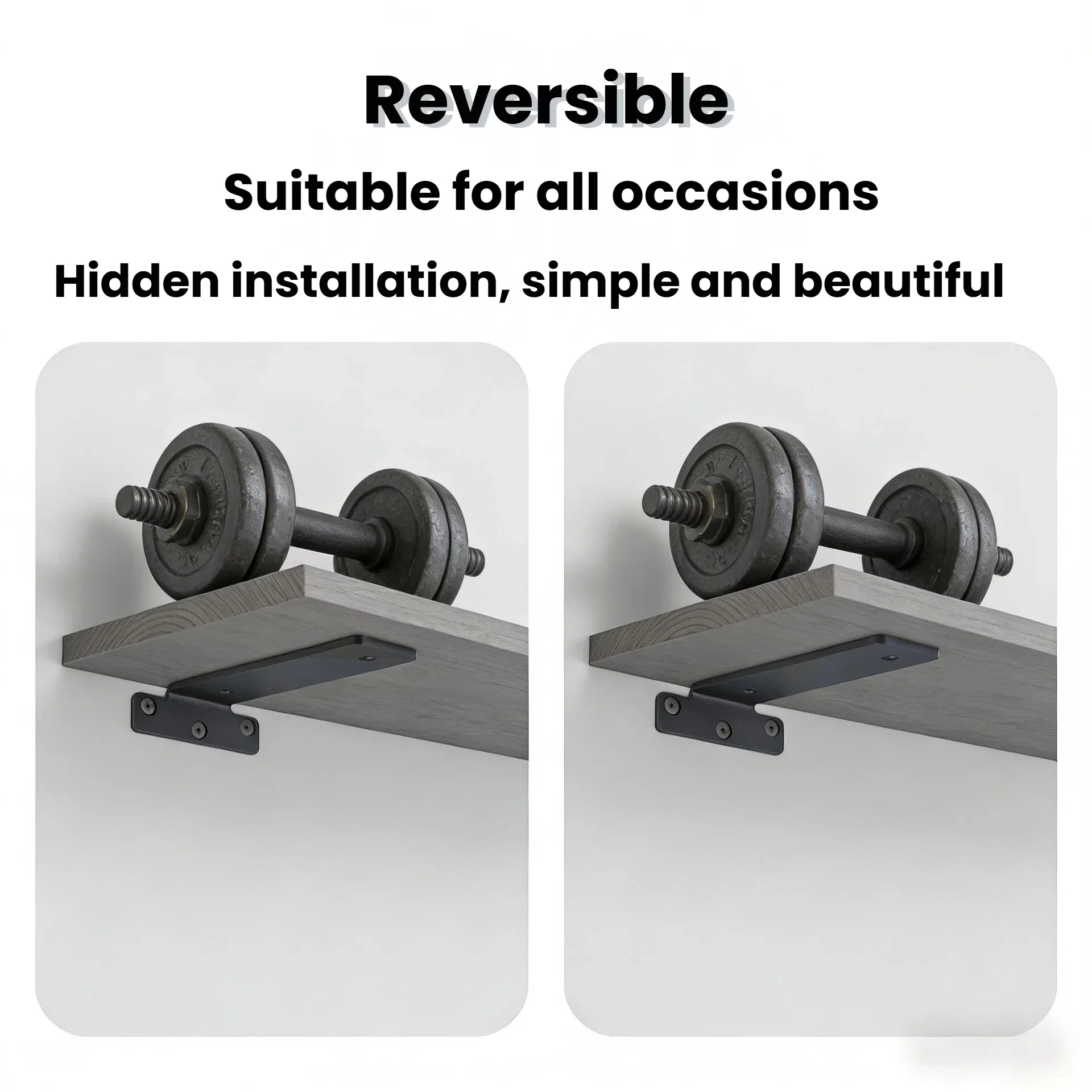 2Sets Heavy Duty T-Type Floating Shelf Bracket Wall-mounted Cabinet Load-bearing Fixture with Expansion Screw Wall Shelf Support
2Sets Heavy Duty T-Type Floating Shelf Bracket Wall-mounted Cabinet Load-bearing Fixture with Expansion Screw Wall Shelf Support