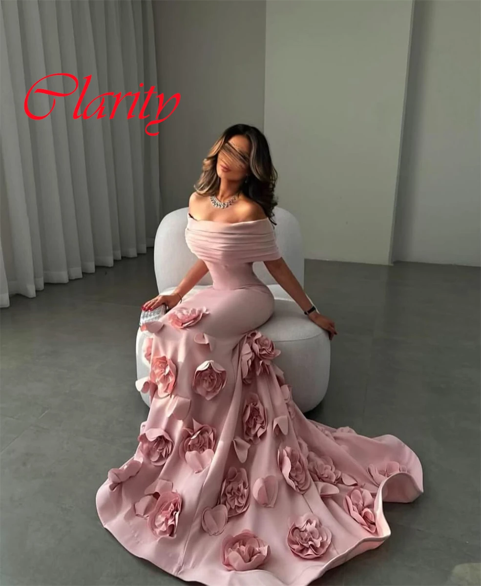 Customized Classic Pink Jersey Evening Dress Delicate Boat Neck Off the Shoulder Short Sleeves Zipper Back Flowers Party Dress
Customized Classic Pink Jersey Evening Dress Delicate Boat Neck Off the Shoulder Short Sleeves Zipper Back Flowers Party Dress