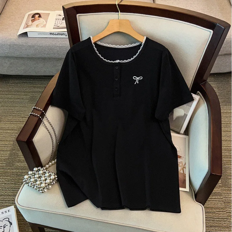 170Kg Plus Size Women's Bust 170 Summer Loose Short Sleeve Round Neck Lace T-Shirt 4XL 5XL 6XL 7XL 8XL 9XL
170Kg Plus Size Women's Bust 170 Summer Loose Short Sleeve Round Neck Lace T-Shirt 4XL 5XL 6XL 7XL 8XL 9XL