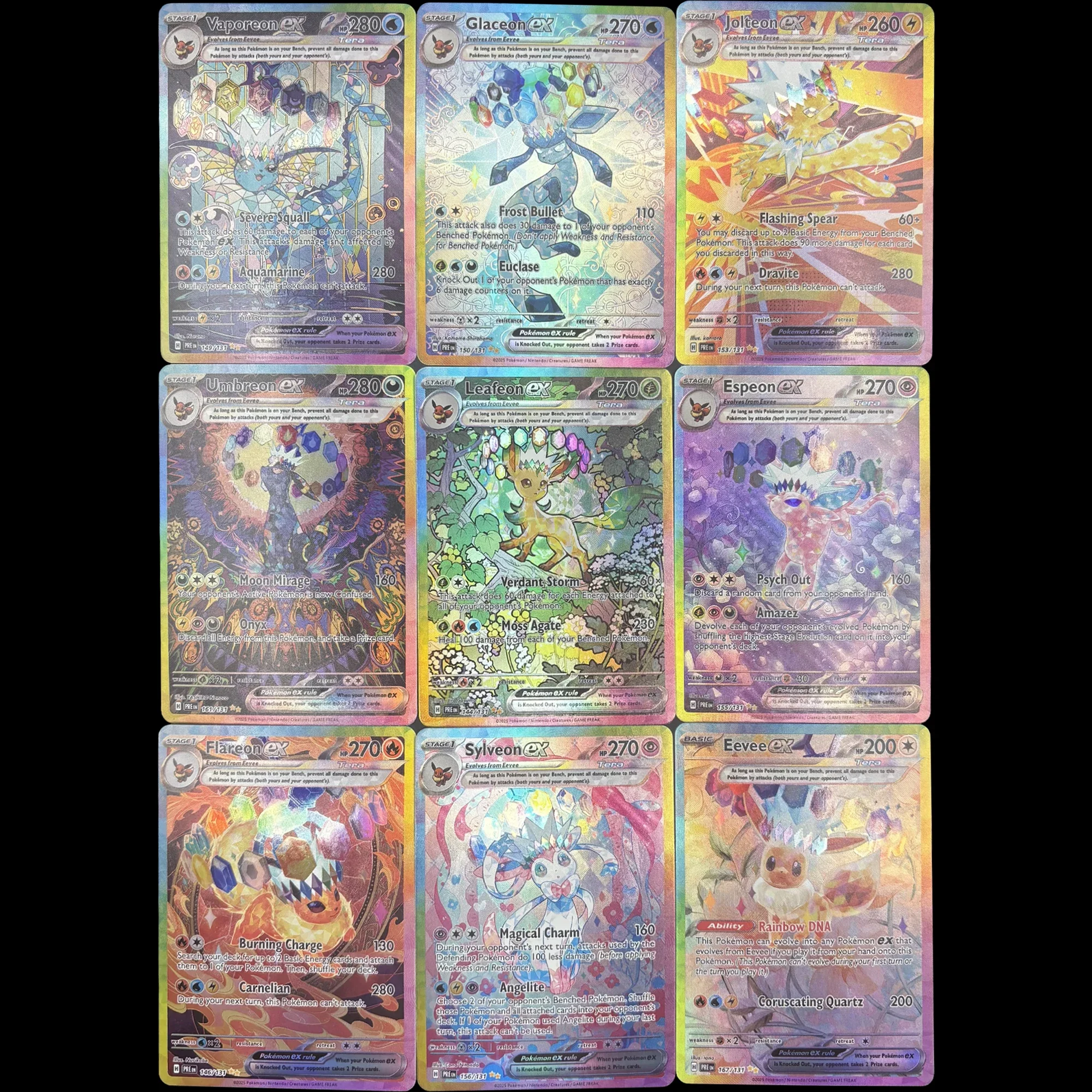 9Pcs/set Ptcg English Version Eevee Series Color Flash Card Umbreon Sylveon Classic Game Anime Collection Cards Diy Gift Toys
9Pcs/set Ptcg English Version Eevee Series Color Flash Card Umbreon Sylveon Classic Game Anime Collection Cards Diy Gift Toys