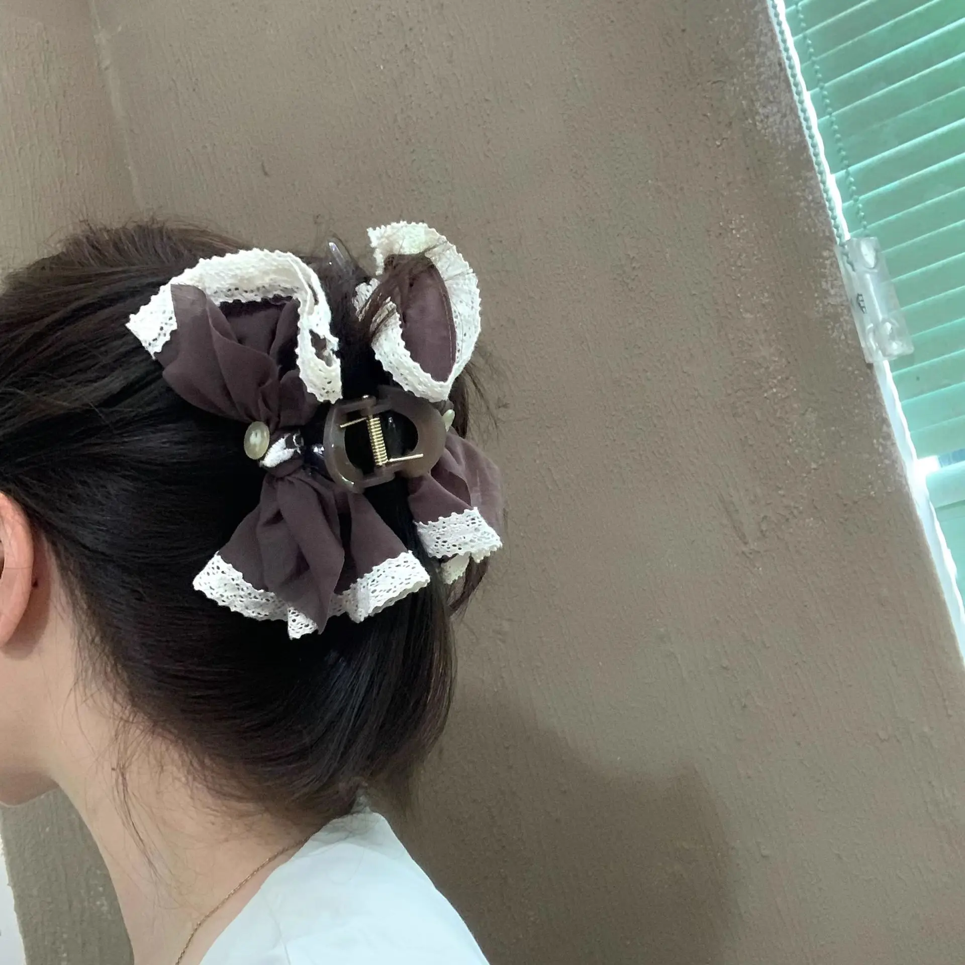 Hair Claw Clip Lace Fabric Bow Embroidery Floral Delicate Niche High Grade for Updo Ponytail Daily Office
Hair Claw Clip Lace Fabric Bow Embroidery Floral Delicate Niche High Grade for Updo Ponytail Daily Office