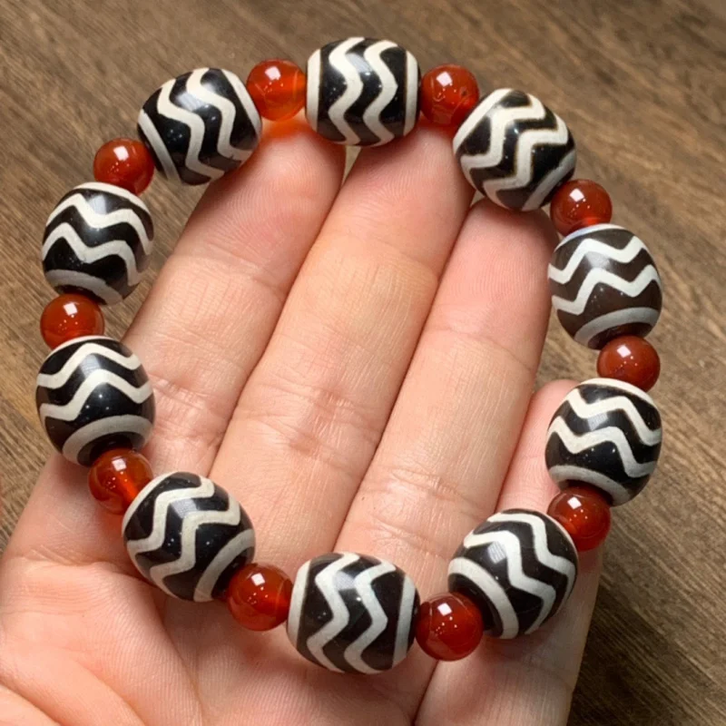 Тибетский стиль, винтажный натуральный тибетский агат, многоразмерная черно-белая ваза с рисунком воды для мужчин и женщин, браслет из бисера Dzi Ch
Тибетский стиль, винтажный натуральный тибетский агат, многоразмерная черно-белая ваза с рисунком воды для мужчин и женщин, браслет из бисера Dzi Ch