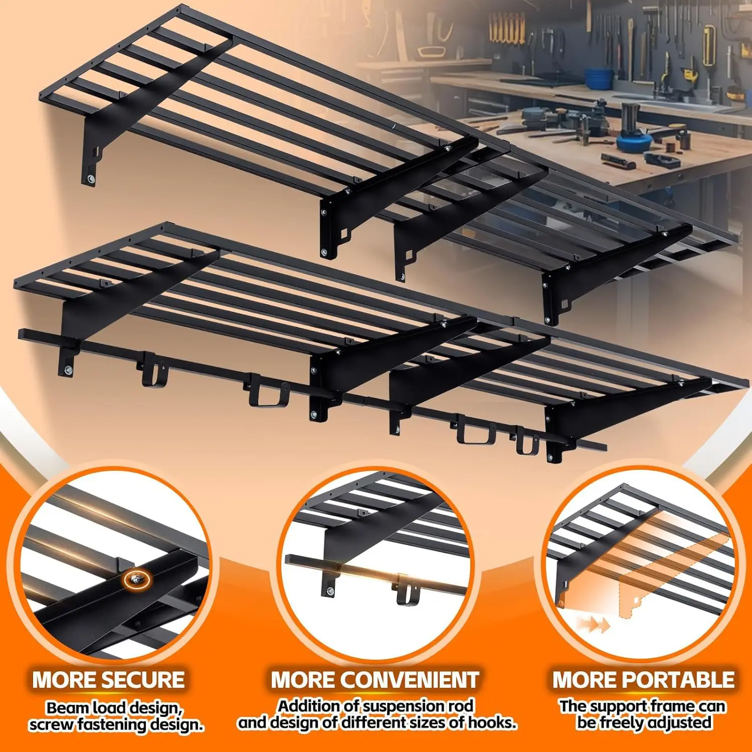 #Cross-border Special Supply Garage Hardware Tool Partition Shelf Tire Sundries Wrought Iron Single Tier Wall Shelf Rack
#Cross-border Special Supply Garage Hardware Tool Partition Shelf Tire Sundries Wrought Iron Single Tier Wall Shelf Rack