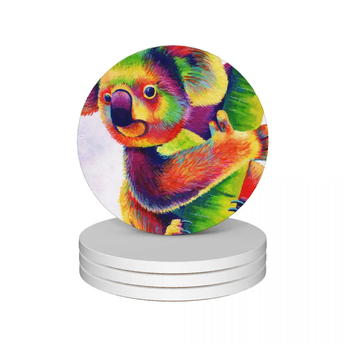 Rainbow Koala Ceramic Coasters (Set of 4) Tea cups set cute Cup mat Coasters
Rainbow Koala Ceramic Coasters (Set of 4) Tea cups set cute Cup mat Coasters