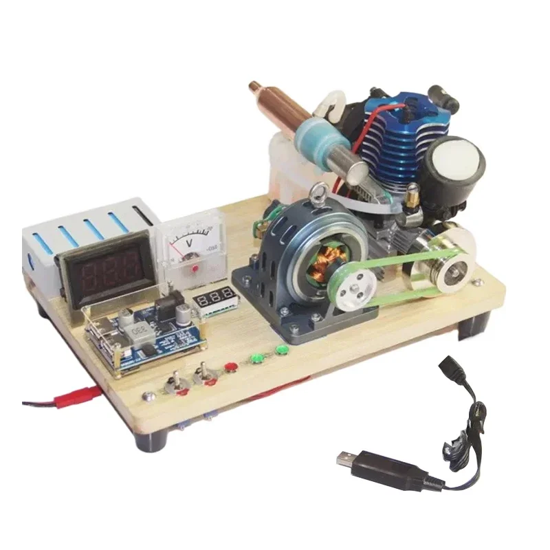 DIY 18-level Single Cylinder Methanol Generator Model 12V with Motor Modified Generator Model with Monitor Fuel Tank Toys Gift
DIY 18-level Single Cylinder Methanol Generator Model 12V with Motor Modified Generator Model with Monitor Fuel Tank Toys Gift