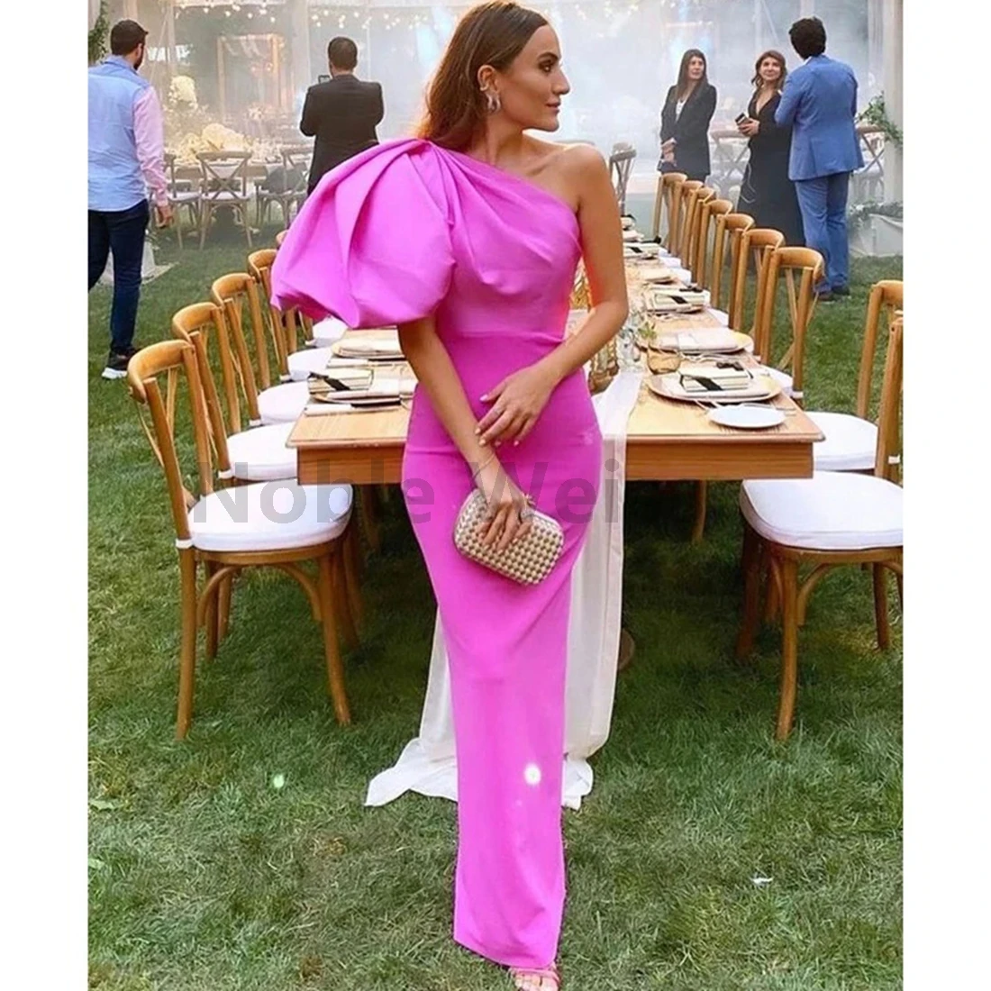 Elegant Satin Pleated Mermaid Evening Dress One Shoulder Formal Party Gown for Women Customize
Elegant Satin Pleated Mermaid Evening Dress One Shoulder Formal Party Gown for Women Customize