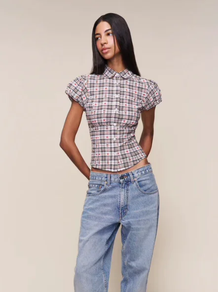 Женская летняя повседневная дышащая блузка Slim Fit в клетку с рукавами-фонариками в американском ретро-стиле, с дизайнерским акцентом на чувствах и признаниях в любви
Женская летняя повседневная дышащая блузка Slim Fit в клетку с рукавами-фонариками в американском ретро-стиле, с дизайнерским акцентом на чувствах и признаниях в любви