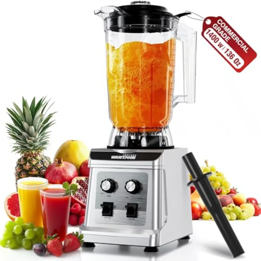 136oz Commercial Blender with Pure Copper Motor for Smoothies Juices Heavy Duty 18800 RPM Multi-Speed Dishwasher Safe Stainless
136oz Commercial Blender with Pure Copper Motor for Smoothies Juices Heavy Duty 18800 RPM Multi-Speed Dishwasher Safe Stainless