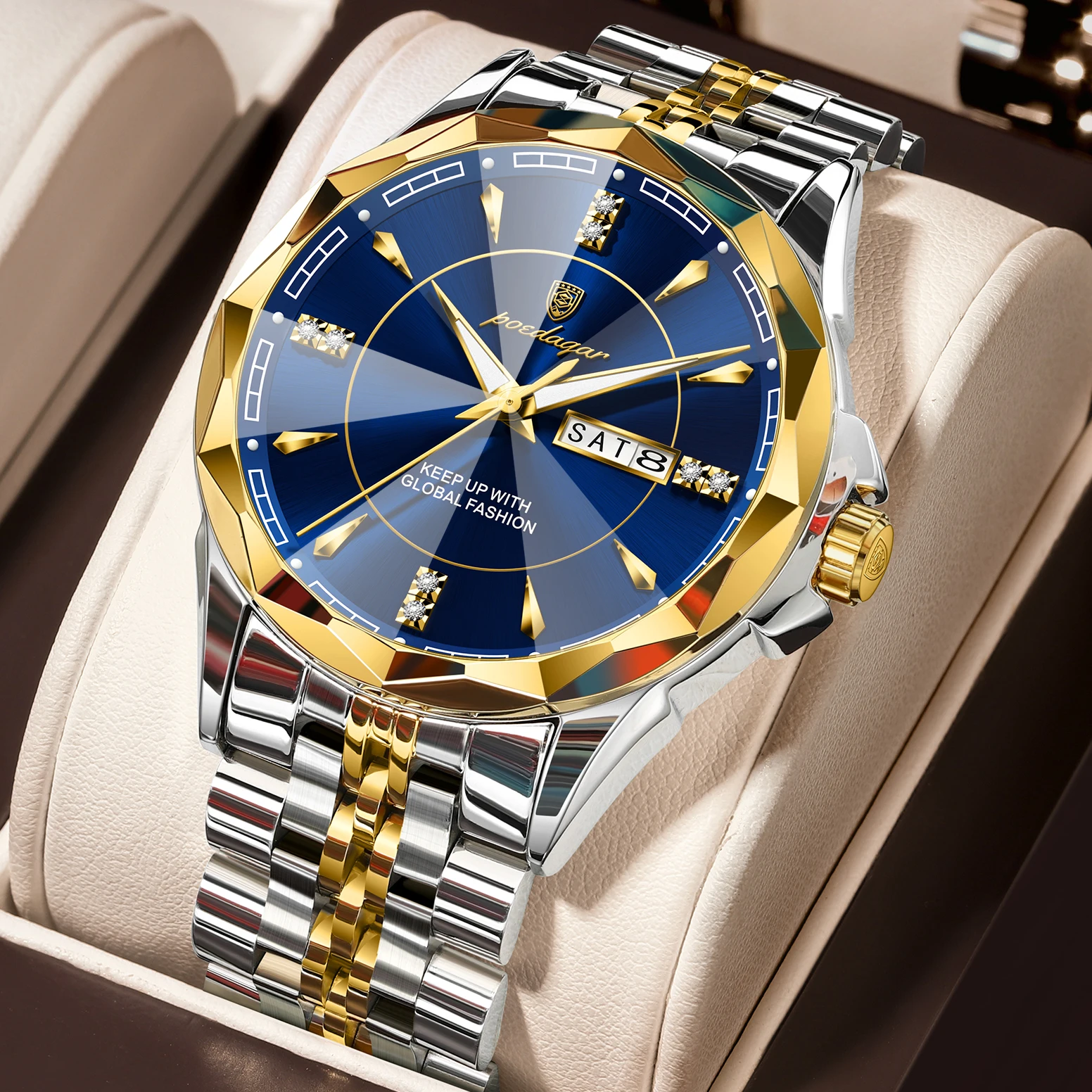 POEDAGAR Top Fashion Man Clock Business Waterproof Luminous Date Week Men's Wristwatch Quartz Stainless Steel Casual Men Watches
POEDAGAR Top Fashion Man Clock Business Waterproof Luminous Date Week Men's Wristwatch Quartz Stainless Steel Casual Men Watches