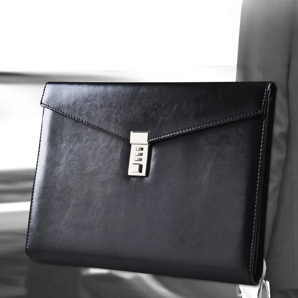 PU Leather A4 Document File Folder Name Logo Custom with Lock Password Briefcase Organzier Office Manager Bag
PU Leather A4 Document File Folder Name Logo Custom with Lock Password Briefcase Organzier Office Manager Bag