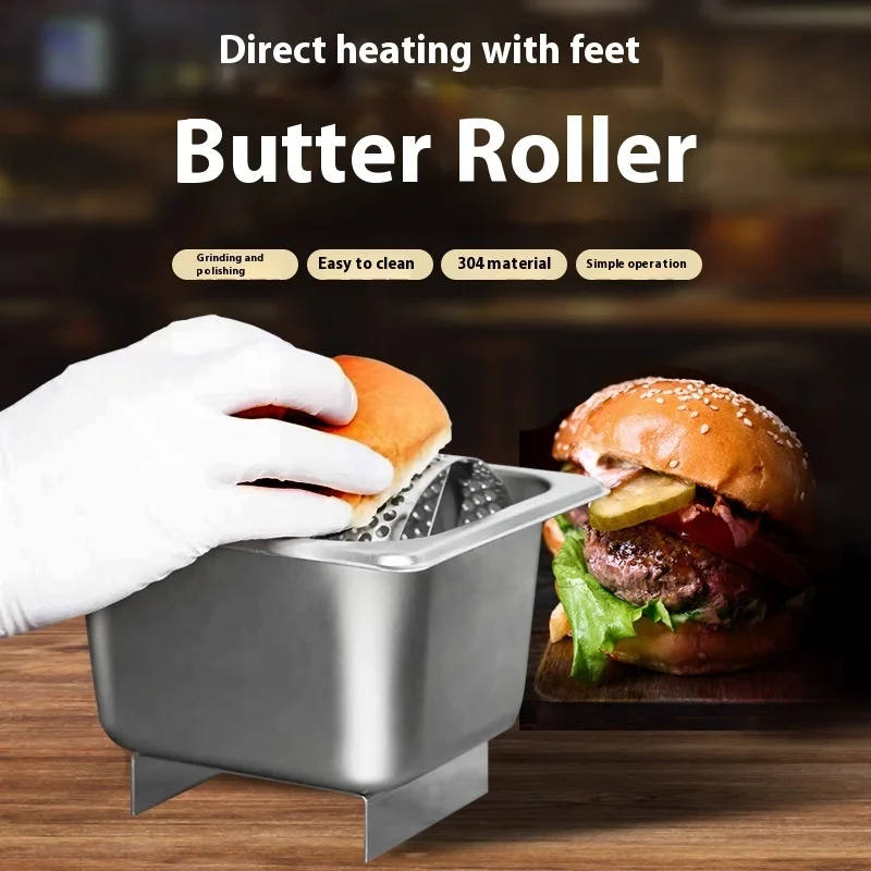 The Butter Roller Can Be Heated Directly 304 Stainless Steel A Special Butter Roller For Street Stalls In Hamburger Shops
The Butter Roller Can Be Heated Directly 304 Stainless Steel A Special Butter Roller For Street Stalls In Hamburger Shops