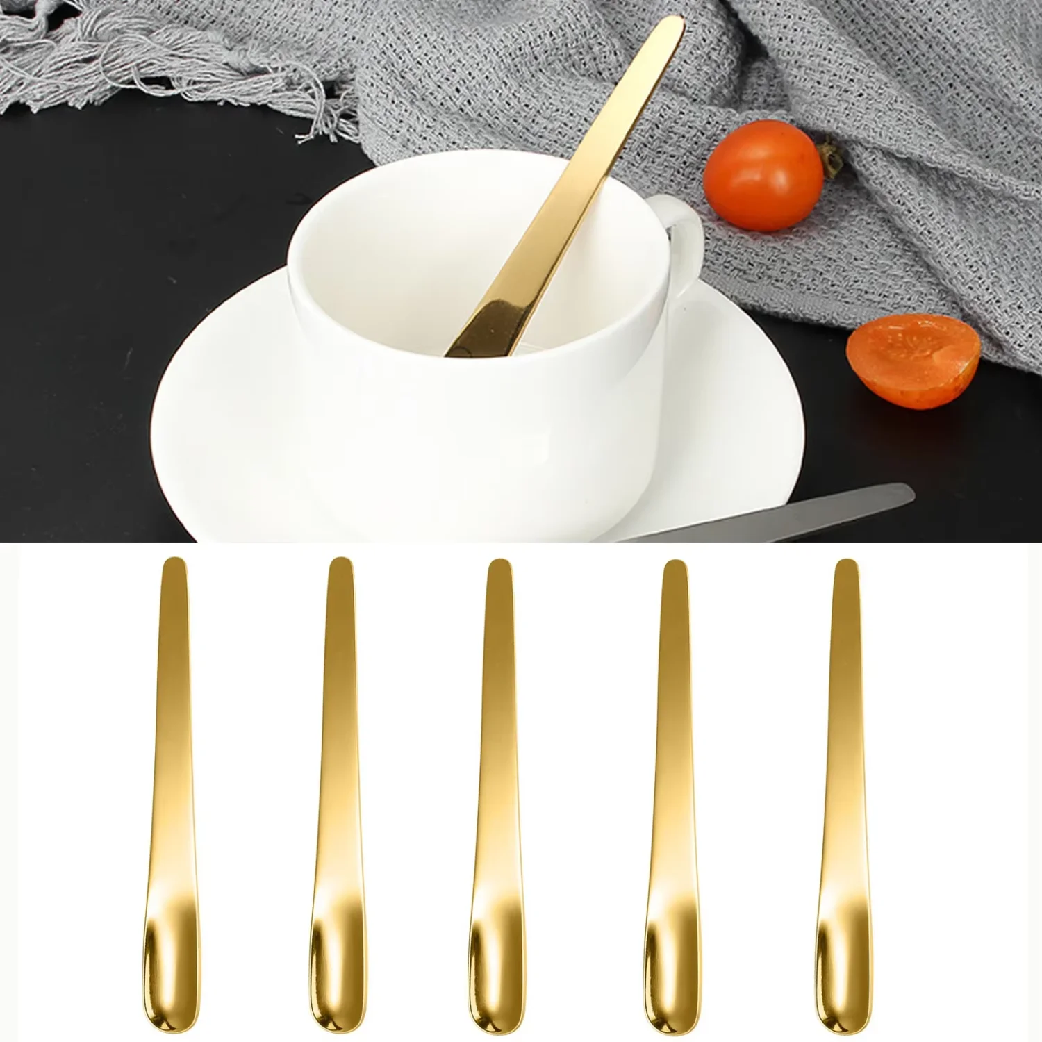 5PCS Coffee Spoon Stainless Steel Flat Spoon Dessert Small Coffee Scoop Mixer Stirring Kitchen Tableware spoon
5PCS Coffee Spoon Stainless Steel Flat Spoon Dessert Small Coffee Scoop Mixer Stirring Kitchen Tableware spoon