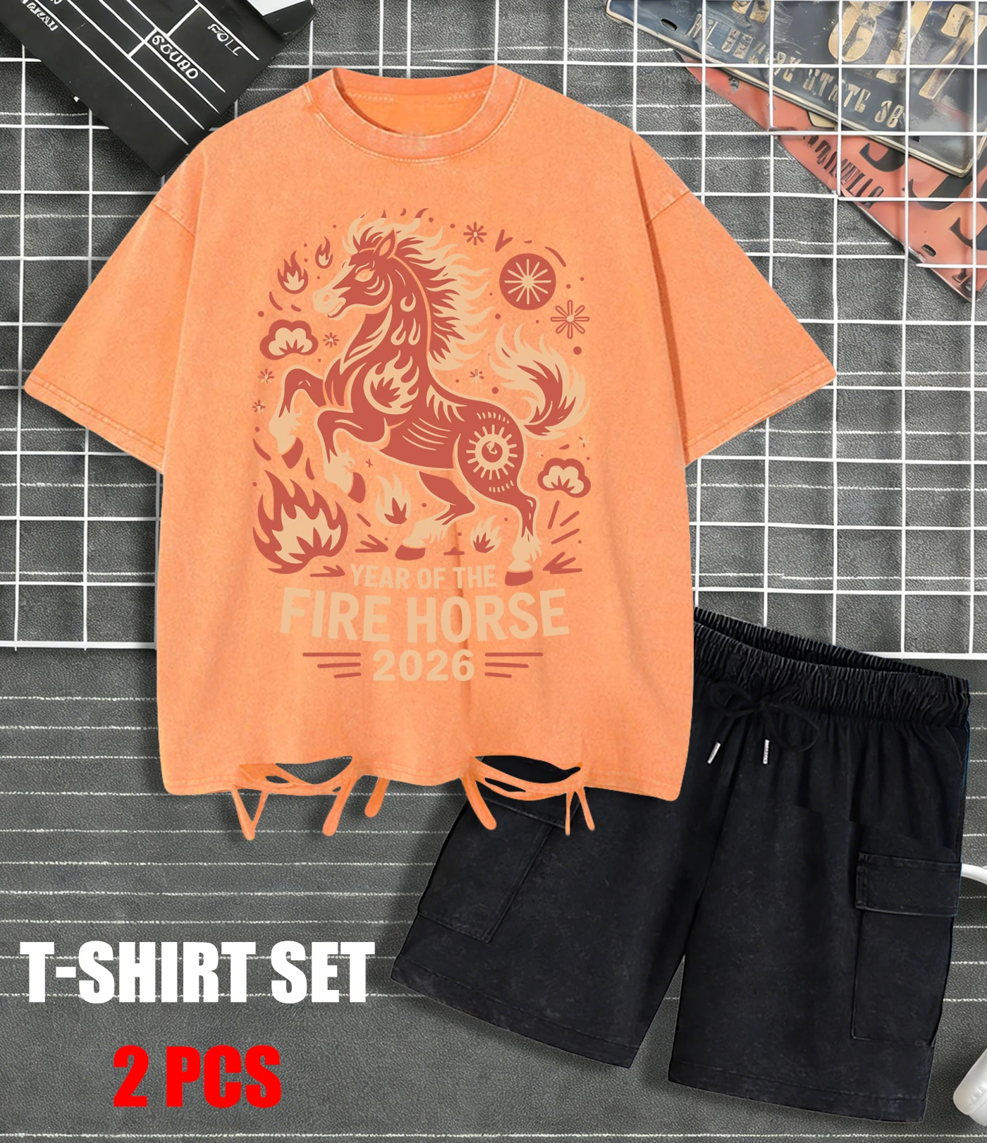 Year Of The Horse Window Flower Snow Wash Man T-Shirts Summer Cotton Cool Shorts Fashion Washed Short Sleeve Loose O-Neck Top
Year Of The Horse Window Flower Snow Wash Man T-Shirts Summer Cotton Cool Shorts Fashion Washed Short Sleeve Loose O-Neck Top