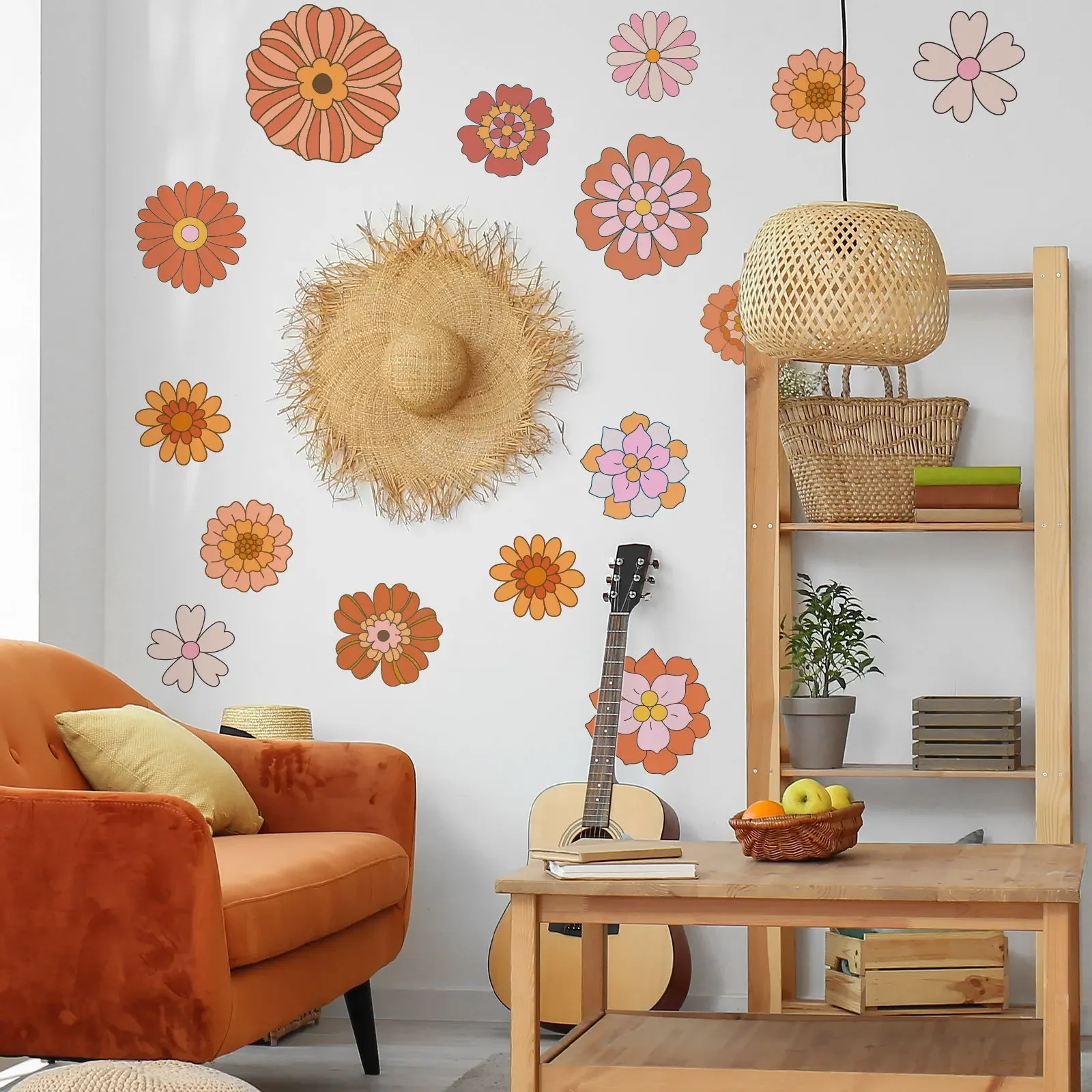 New Multi-colored Flower Hidden Glue Wall Sticker Living Room Background Decorative Wall Sticker Does No Contain Pvc 
New Multi-colored Flower Hidden Glue Wall Sticker Living Room Background Decorative Wall Sticker Does No Contain Pvc