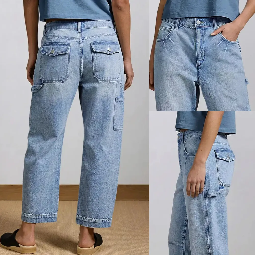 2026 Spring Summer New Women Fashion Slim Fit Retro Washed Multi Pocket Elastic Denim Long Sickle Pants
2026 Spring Summer New Women Fashion Slim Fit Retro Washed Multi Pocket Elastic Denim Long Sickle Pants
