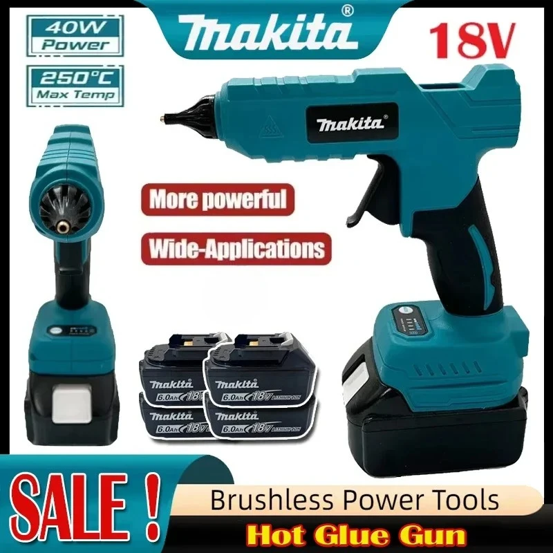 Электрический ручной беспроводной термоклеевой пистолет Makita для ремонта и DIY, паяльник для горячей плавки, термофен с насадкой против ожогов, инструмент для аккумуляторов Makita
Электрический ручной беспроводной термоклеевой пистолет Makita для ремонта и DIY, паяльник для горячей плавки, термофен с насадкой против ожогов, инструмент для аккумуляторов Makita