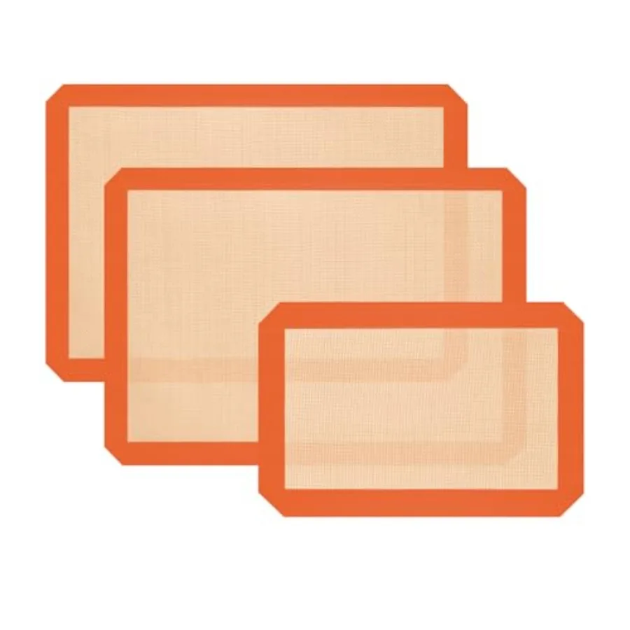 Silicone Baking Mat, Baking Sheets Non Stick, Silicone Mats for Baking, 3 Pcs Baking Supplies for Cookies, Bread and Pastry, He
Silicone Baking Mat, Baking Sheets Non Stick, Silicone Mats for Baking, 3 Pcs Baking Supplies for Cookies, Bread and Pastry, He