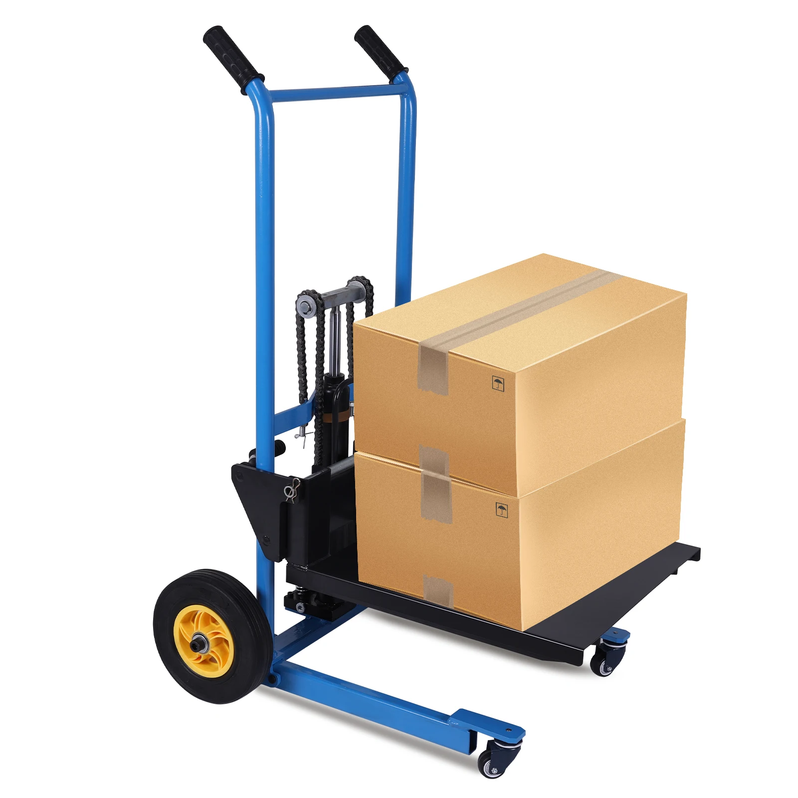 450 Lbs Pallet Jack Table Cart 2 Universal Wheels Manual Forklift Material Stacker for Construction Warehousing and DIY Projects
450 Lbs Pallet Jack Table Cart 2 Universal Wheels Manual Forklift Material Stacker for Construction Warehousing and DIY Projects