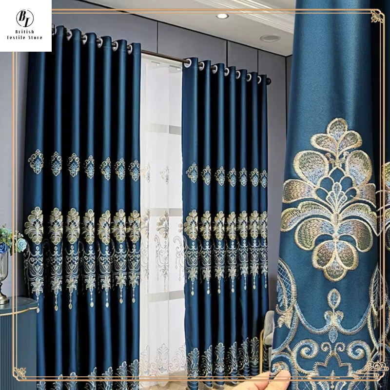 European Blackout Embroidered Luxury Curtains for Living Dining Room Bedroom Flower Chenille Thickened Fabric Tulle Decor Window
European Blackout Embroidered Luxury Curtains for Living Dining Room Bedroom Flower Chenille Thickened Fabric Tulle Decor Window