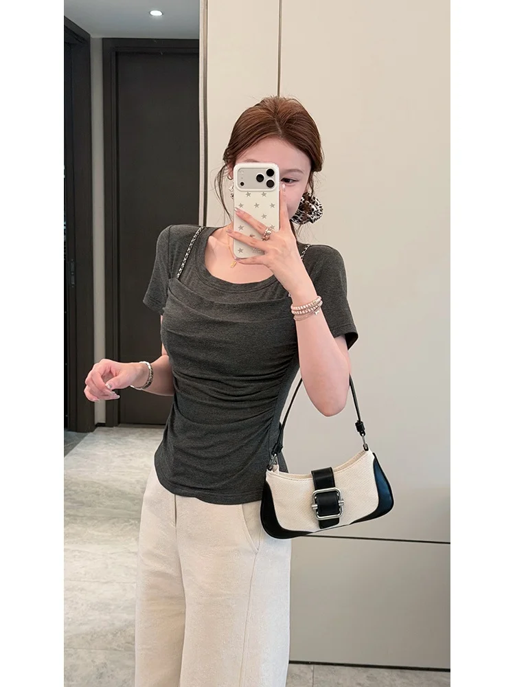 Original Design Chain Pattern Short Sleeve Drawstring Slim Fit round Neck Knitted Top Casual Style Polyester Fiber Women's Kn...
Original Design Chain Pattern Short Sleeve Drawstring Slim Fit round Neck Knitted Top Casual Style Polyester Fiber Women's Kn...
