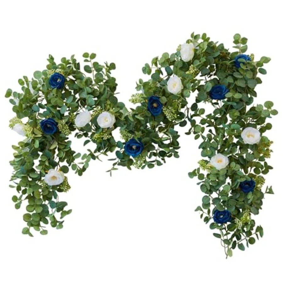 s 6.56ft Eucalyptus Garland with Flowers-8 Roses Artificial Fake Flowers Greenery Garland Floral Vines for Decoration Party Wed
s 6.56ft Eucalyptus Garland with Flowers-8 Roses Artificial Fake Flowers Greenery Garland Floral Vines for Decoration Party Wed