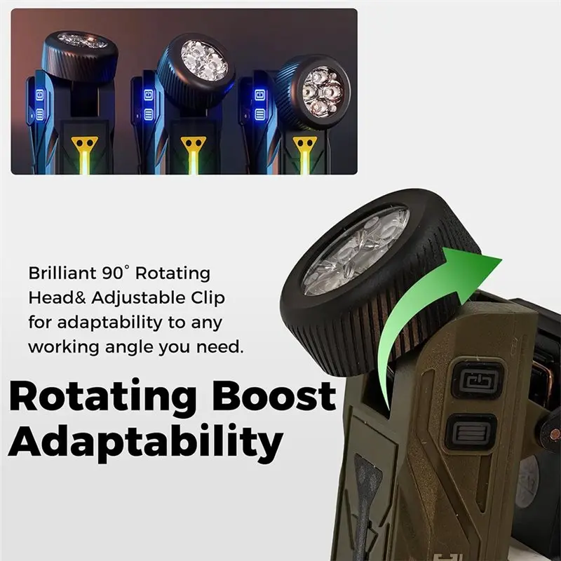 [NEWA08R】 Clip-On Flashlights Rechargeable Waterproof RGB Light Magnetic Spotlight/Floodlight For Cycling Repairing Combine Gree
[NEWA08R】 Clip-On Flashlights Rechargeable Waterproof RGB Light Magnetic Spotlight/Floodlight For Cycling Repairing Combine Gree